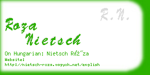 roza nietsch business card